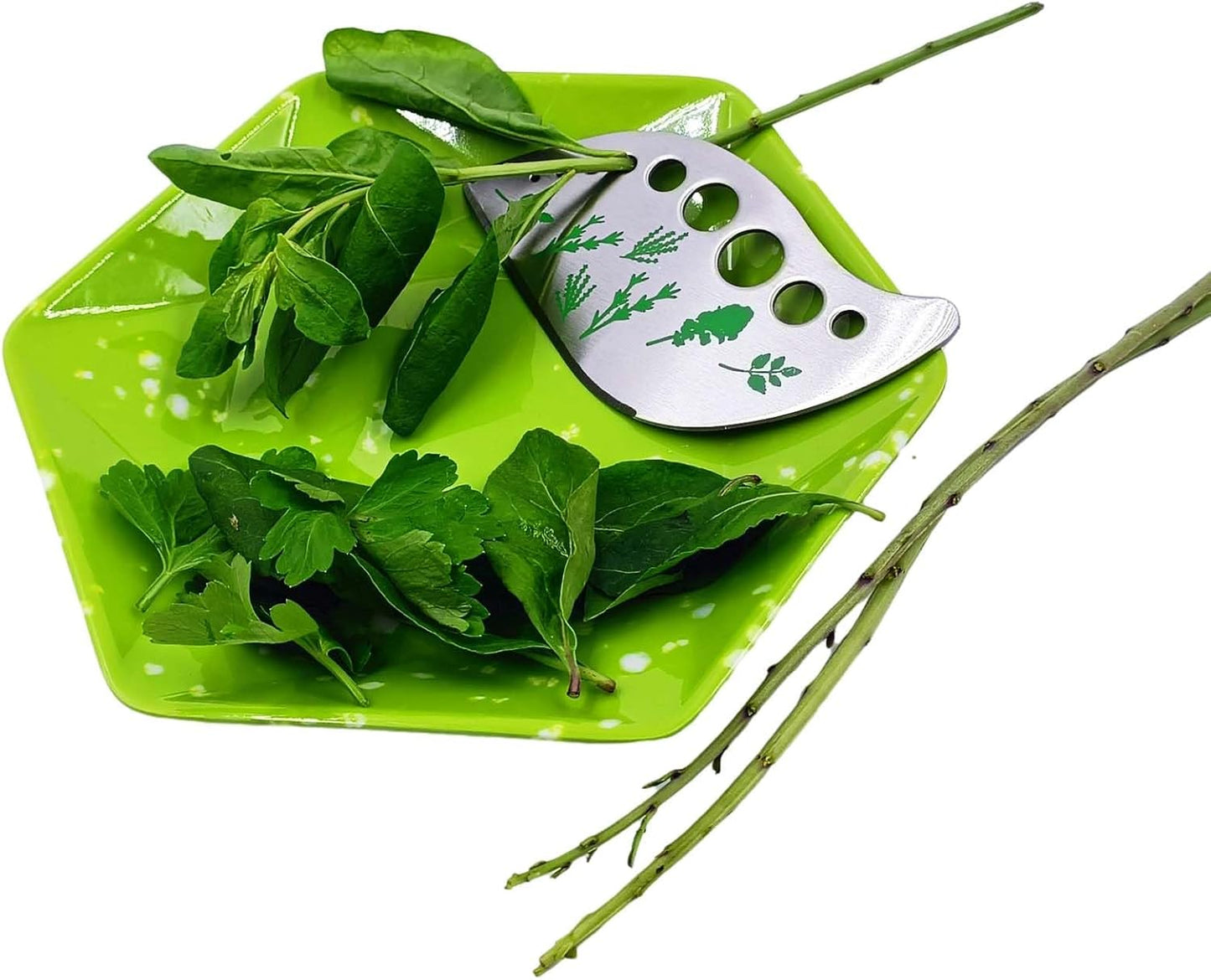 Professional 430 Stainless Steel Herb Leaf Stripper with Multi-Size Holes & Precision Blade - Kitchen Essentials for Parsley, Cilantro and Leafy Greens