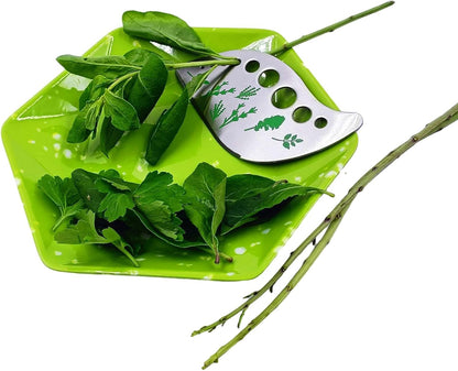 Professional 430 Stainless Steel Herb Leaf Stripper with Multi-Size Holes & Precision Blade - Kitchen Essentials for Parsley, Cilantro and Leafy Greens
