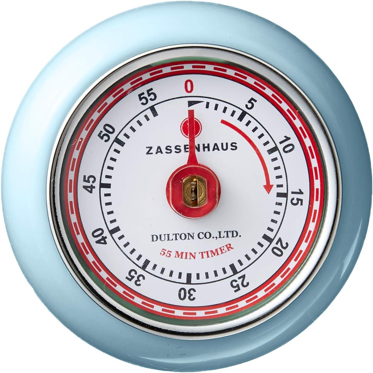 Zassenhaus Magnetic Retro 60 Minute Kitchen Timer, 2.75-Inch, Teal