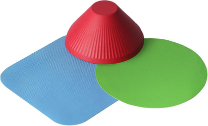 4PCS Jar Opener for Seniors with Arthritis - Rubber Gripper Pads, Bottle & Can Opener, Kitchen Gadgets (Light Blue + Green)