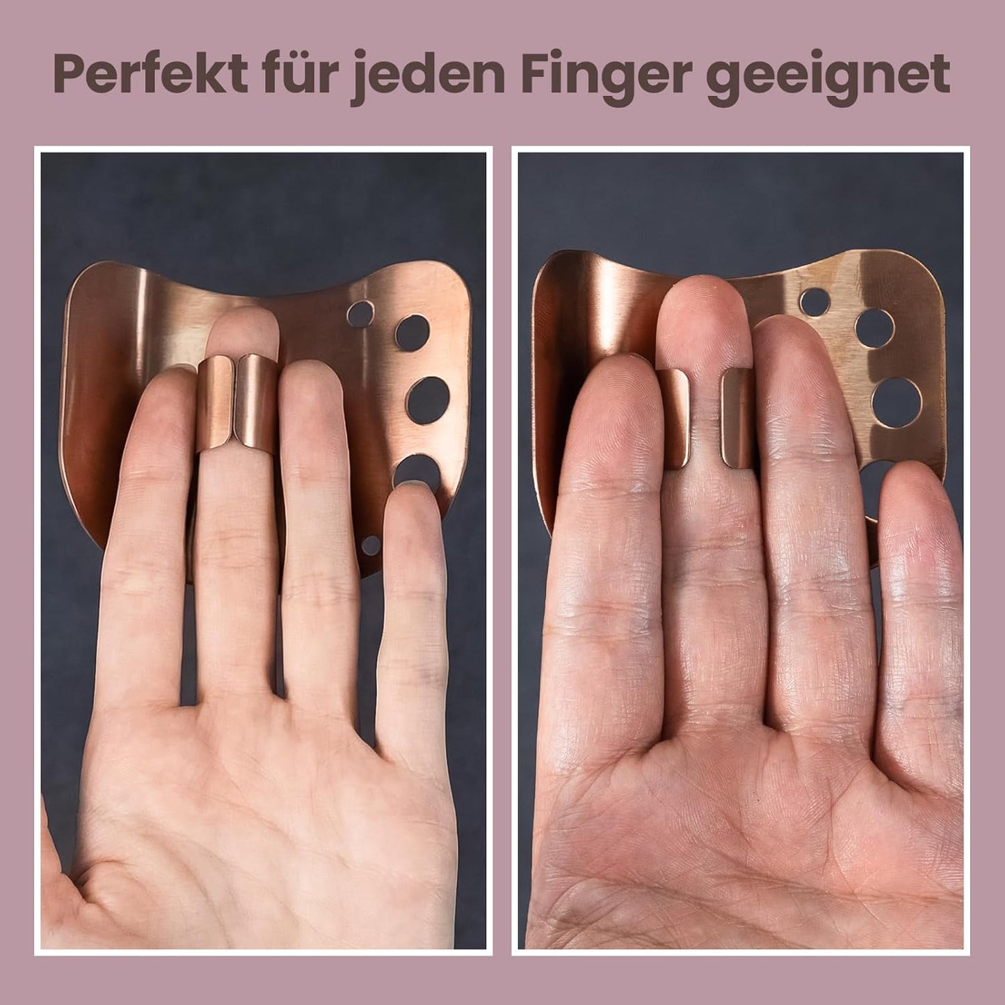 SYOKAMI Finger Guards for Cutting Food, Protects Women’s Fingers and Nails, Ideal Gift for Her, Mom or Wife, 2 Stainless Steel Finger Protectors with Herb Stripper, Adjustable Size