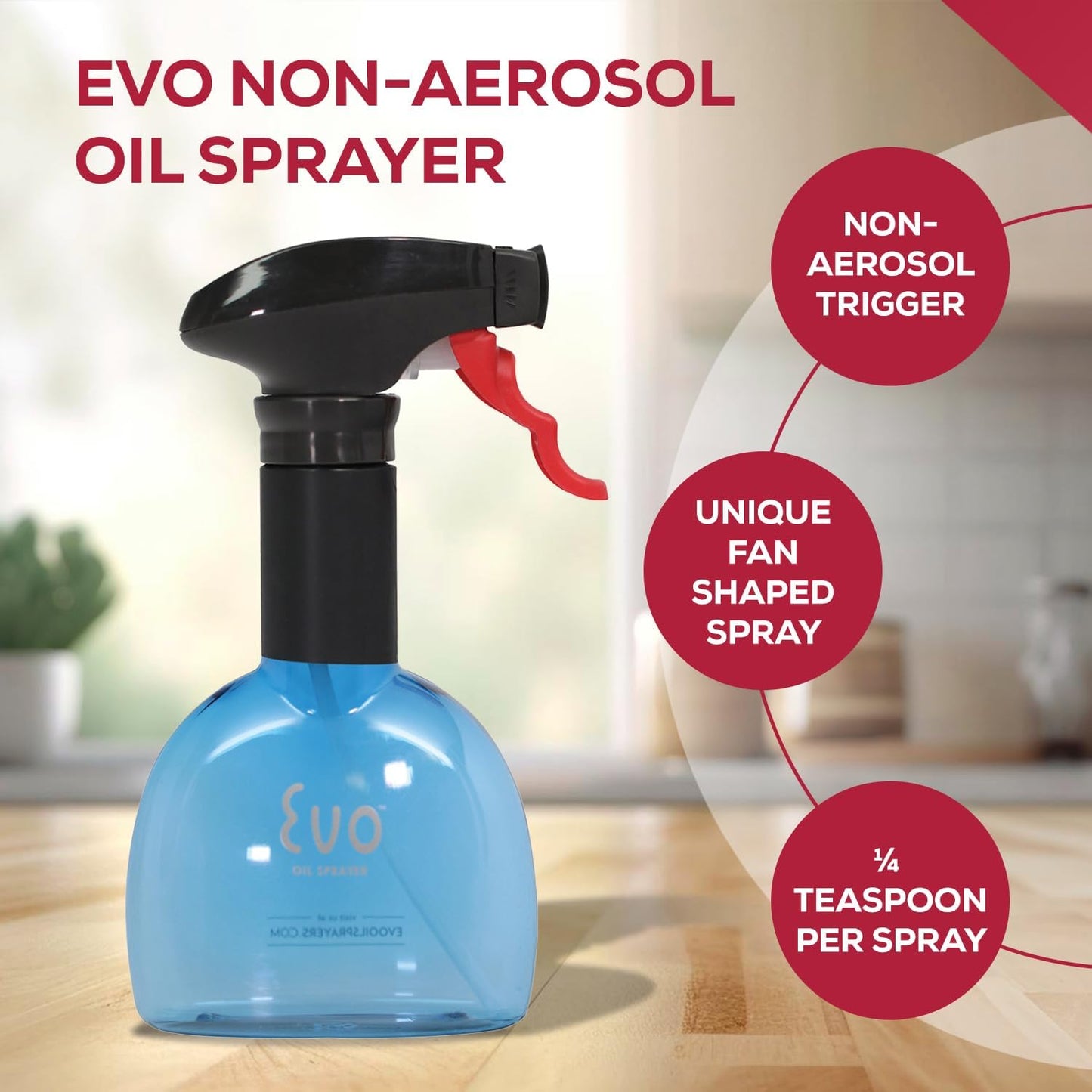 Evo Oil Sprayer Minis, Non-Aerosol for Olive, Cooking Oils, and Vinegars, 8-Ounce Capacity, 1 Each Yellow and Green