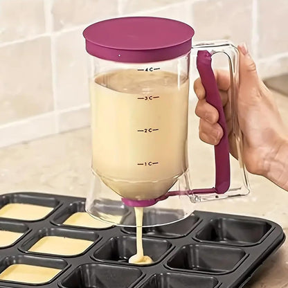 Pancake Batter Dispenser, Cupcake Batter Dispenser Biscuit Separator with Measuring Label Kitchen Baking Tool for Cupcakes, Waffles, Muffin Mix, Cake or Any Baked Goods