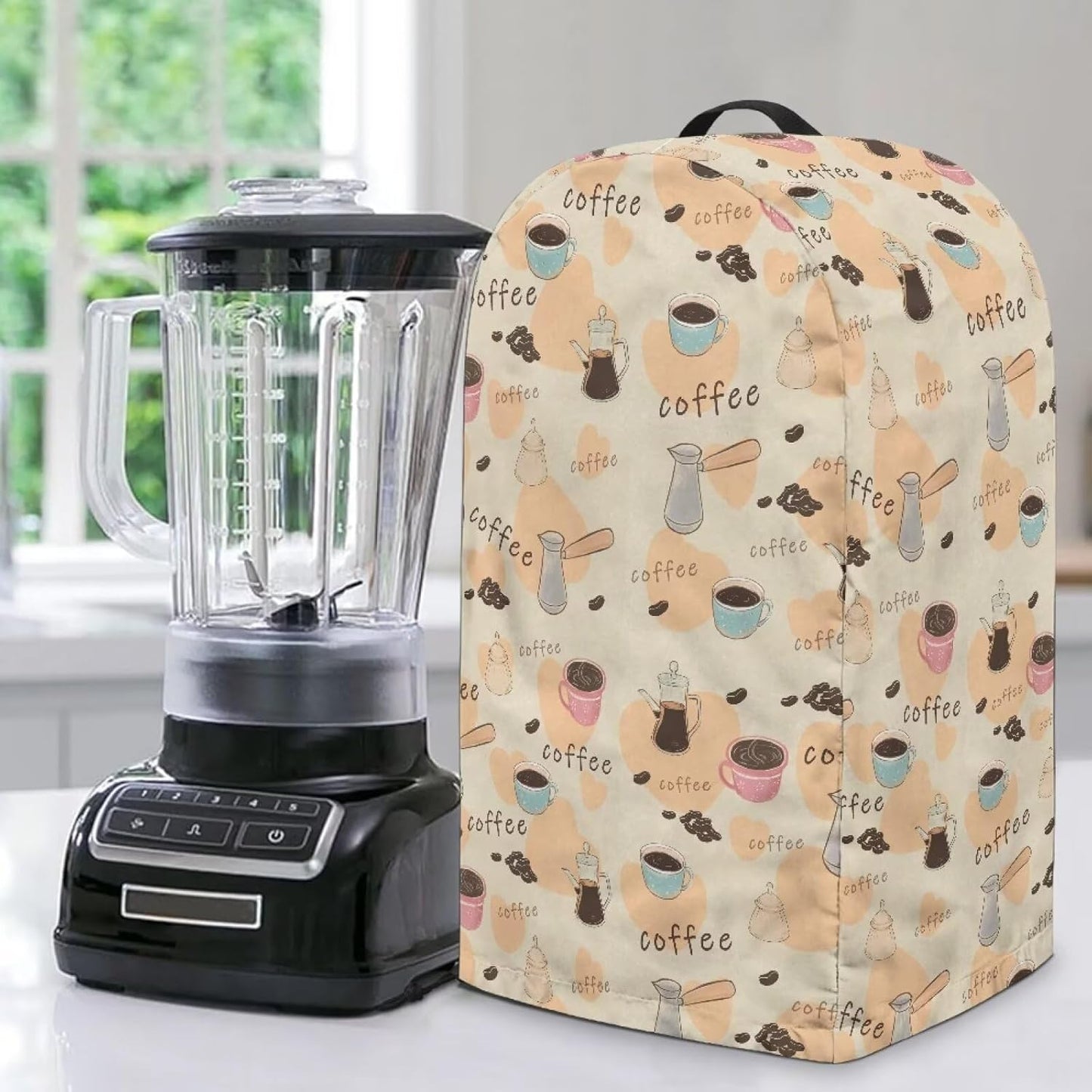 Coffee Pastry Blender Dust Cover with Drawstring Field Stand Mixer or Coffee Maker Cover Anti Fingerprint Polyester Appliance for Home Kitchen Decor