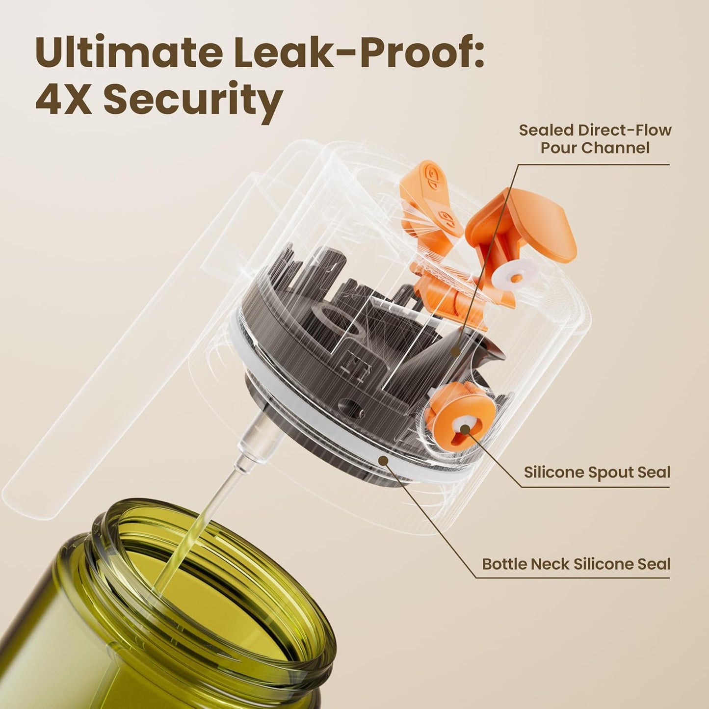 LAKUMIQI 2 in 1 Oil Sprayer for Cooking, 17oz Light-Blocking Glass Spray Bottle with Stickers, Oil Dispenser for Salad, Air Fryer & BBQ