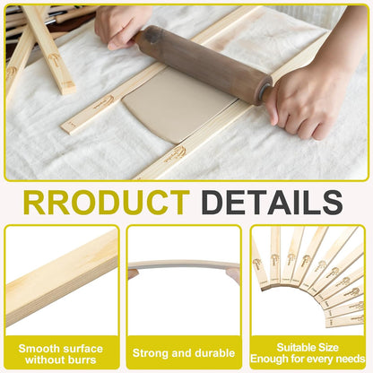 Professional Clay Rolling Pin, 17 Inch Non-Stick Clay Roller for Pottery and Slab Making –Duty Pottery Tool with Ergonomic Handles, Essential for Art Studios