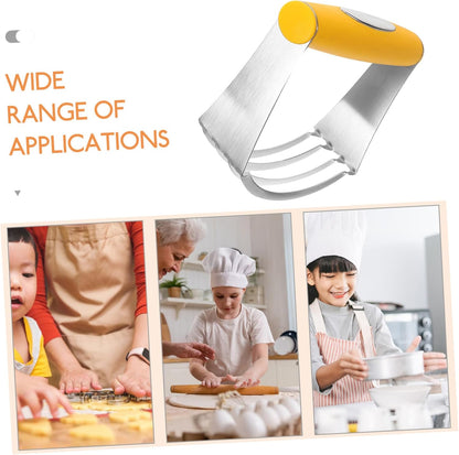 Cabilock Handheld Stainless Steel Dough Cutter for Baking Quick Butter Mixer Pastry Blender Kitchen Baking Tool Home Use