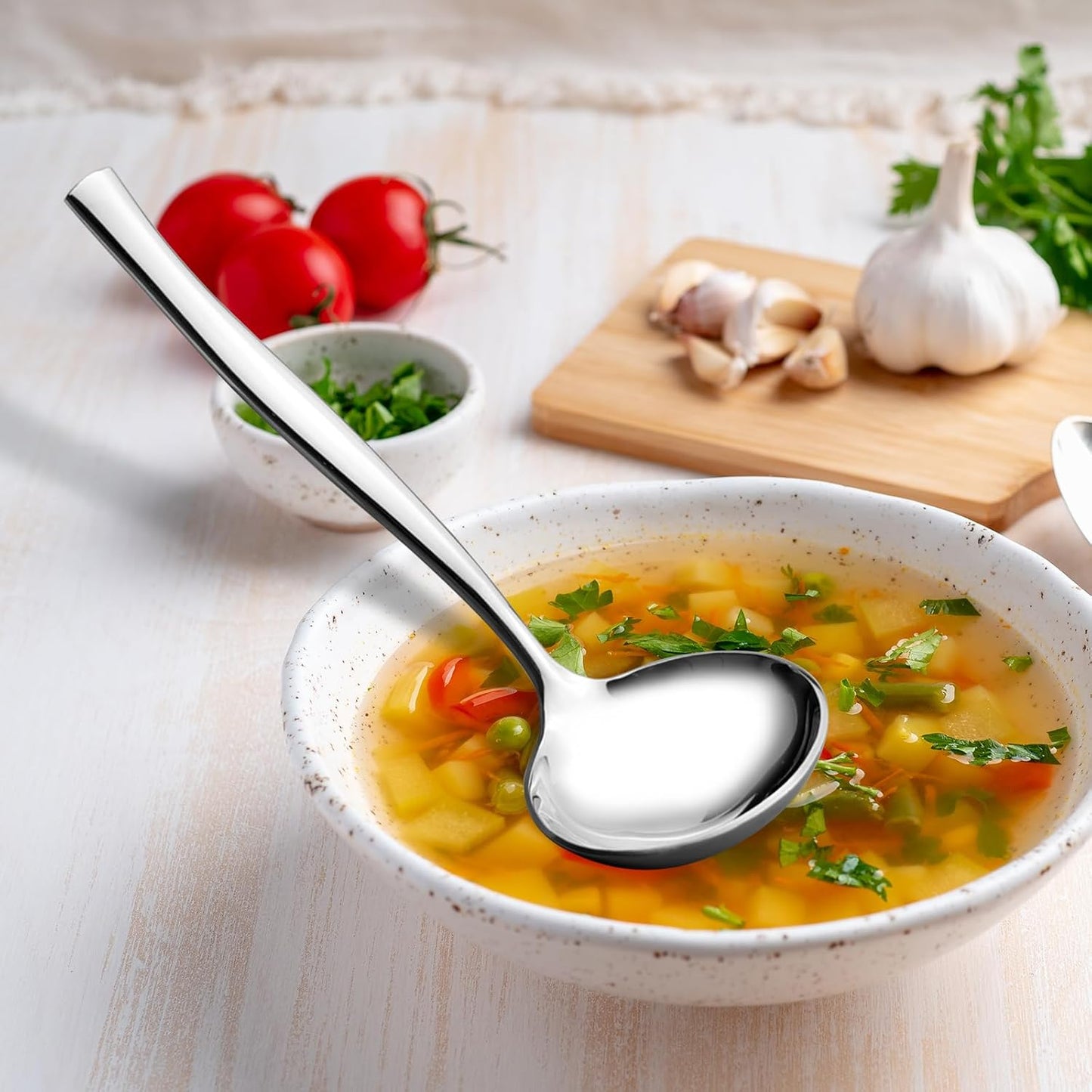 Small Stainless Steel Gravy Soup Ladles, Gravy Ladle Spoon, 8 Pieces