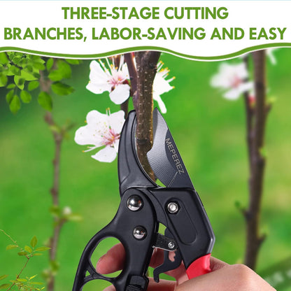 Premium Germany Pruning Shears, Work 3 Times Easier, Pruners Heady Duty, Sharp Garden Clippers Cut Fresh Flower, Hedge, Herb, Indoor Plants, Gardening Tools Scissors, Arthritis Weak Hand Snips