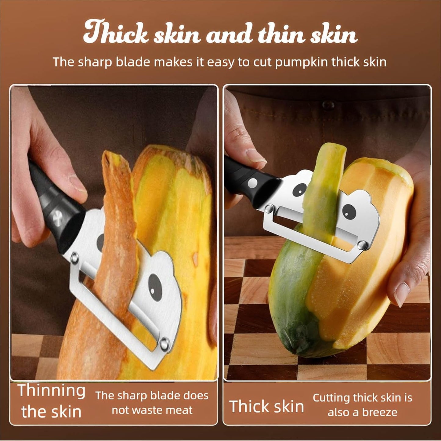 Vegetable Peeler Sharp Stainless Steel Blades for Veggie Potato Sugarcane Pumpkin Papaya Peeling Tool