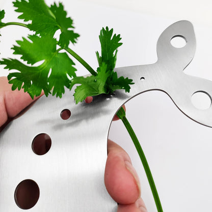 Stainless Steel Herb Stripper, 10-Hole Leaf Stripper Tool for Kale, Collards, Greens, 1 PC