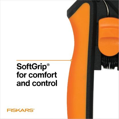 Fiskars 6" Pruning Scissors for Flowers, Buds, Weeds and Small Plants, Garden Snips with Resin Resistant Nonstick Stainless Steel Blades, Gardening Trimmers with Comfortable Handle