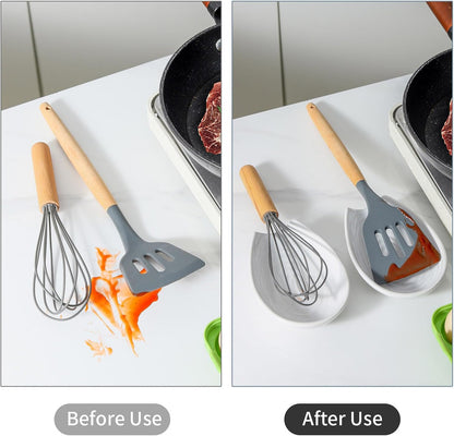 Hasense Spoon Rest for Stove Top - Blue Swirl Pattern Spoon Holder for Stove, Heat-Resistant Spoon Rest for Kitchen Counter, Ceramic Cooking Utensil Rest Ladle Holder for Spatula or Tong, 5.7 Inch