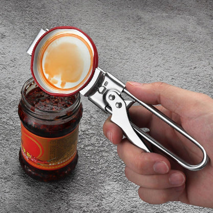 Master Jar & Bottle Opener, Adjustable Multifunctional Stainless Steel Can Opener Jar Lid Gripper, Manual,Kitchen Accessories（Silver）