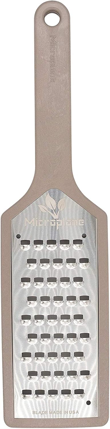 Microplane EcoGrate Series - Fine Cheese Grater with Peacock Blue Frame | USA-Made Blade