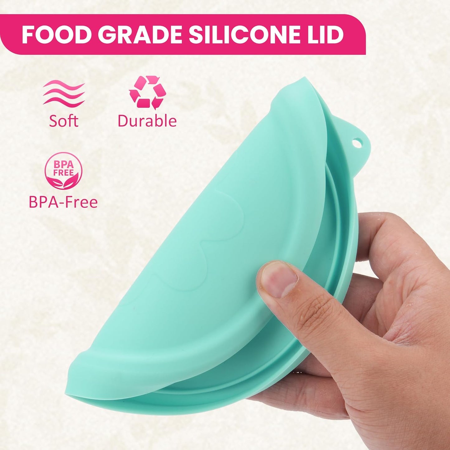 Silicone Lids Fit for Pyrex Sculpted Glass Mixing Bowls, Replacement Lids Compatible with Pyrex 3, 6, 10 Cup & 4.5 Qt Sculpted & Tinted Glass Bowls, Dishwasher Safe (Lid Only)
