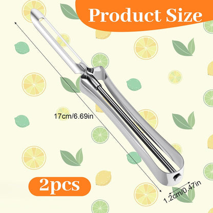 JIEYAO 2 Pack Stainless Steel Vegetable Peelers for Kitchen, Swivel Fruit Potato Peeler Ergonomic Rotary Peeler for Carrot Potato Fruit Dishwasher Safe Kitchen Tool