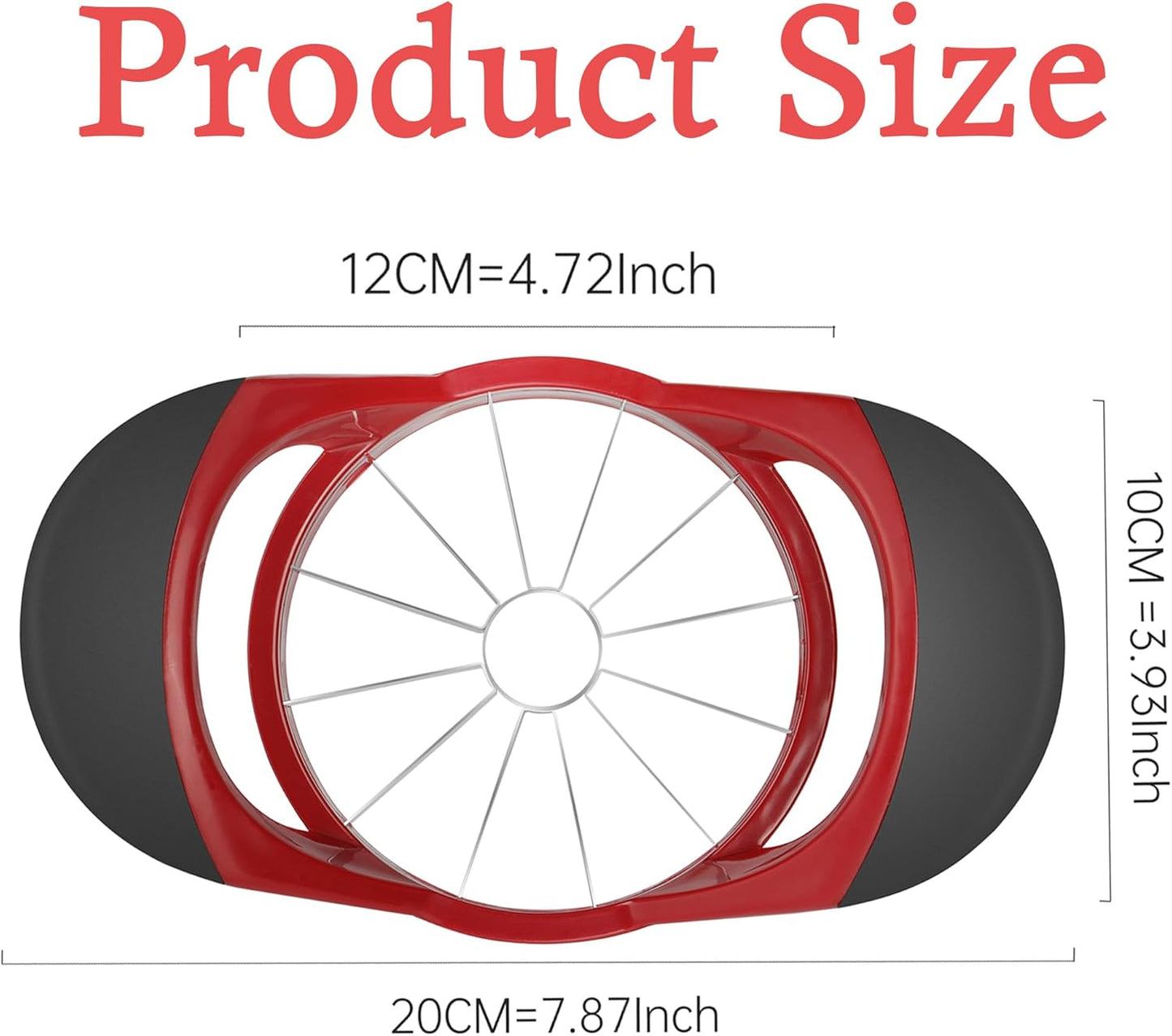 Apple Slicer, 4.72 Inch Apple Corer and Slicer - Apple Cutter with 12 Sharp Blades, Apple Corer Tool - Easy Gadgets