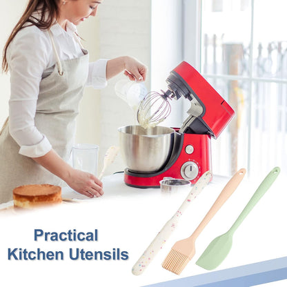 uxcell Basting Pastry Brush, 8" Silicone Flexible Brushes for Baking, Cooking, Grilling, White