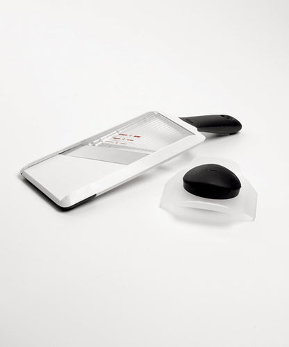 OXO Good Grips Hand-Held Mandoline Slicer & Good Grips Soft-Handled Garlic Press, Black, One Size