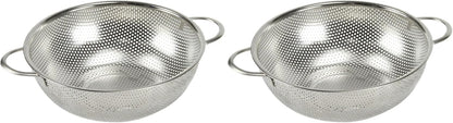 Chef Craft Select Microperforated Colander, 1.5 quart, Stainless Steel