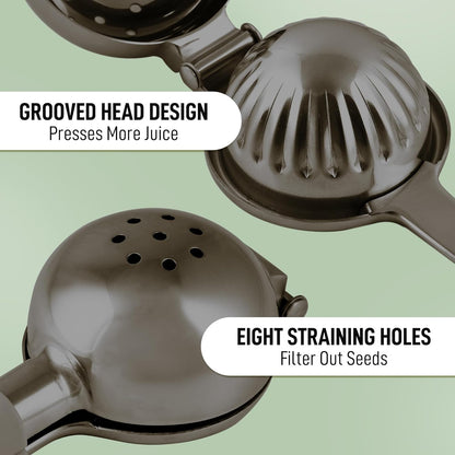 Lemon Squeezer Stainless Steel with Premium Quality Heavy Duty Solid Metal Squeezer Bowl - Large Manual Citrus Press Juicer and Lime Squeezer Stainless Steel - by Zulay Kitchen