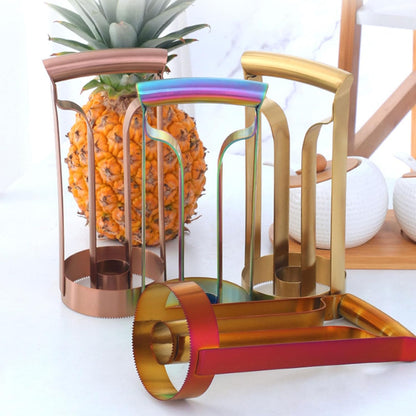 Stainless Steels Pineapple Peeler Corer Cutter Tool Portable Fruit Slicers Kitchen Tool Quick Pineapple Meat Pickers For Home Picnics Party Travel