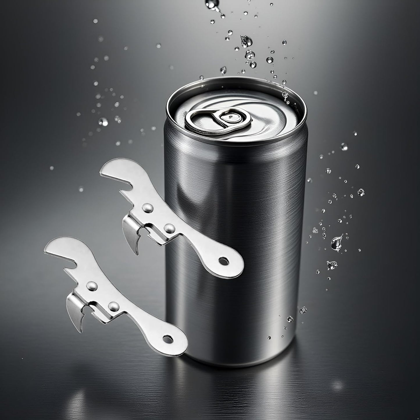 2Pcs Silver One Size Stainless Steel Can Opener Manual Can Opener Multifunctional Kitchen Accessories, Manual Can Openers