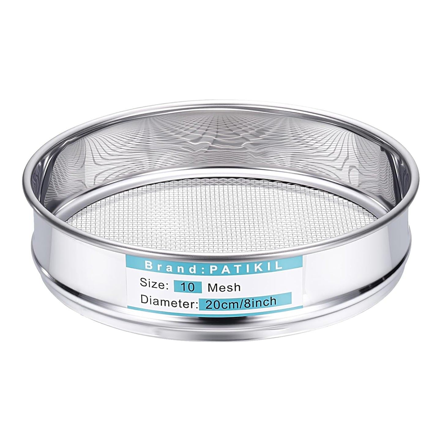 PATIKIL 325 Mesh(0.045mm) Lab Sieve, 3.9"(10cm) Diameter Sifting Screen 304 Stainless Steel Wire Cloth Fine Mesh Sieve for Industrial Laboratory Home Soil Sifter Dry Sift Screens Hash - Colors B