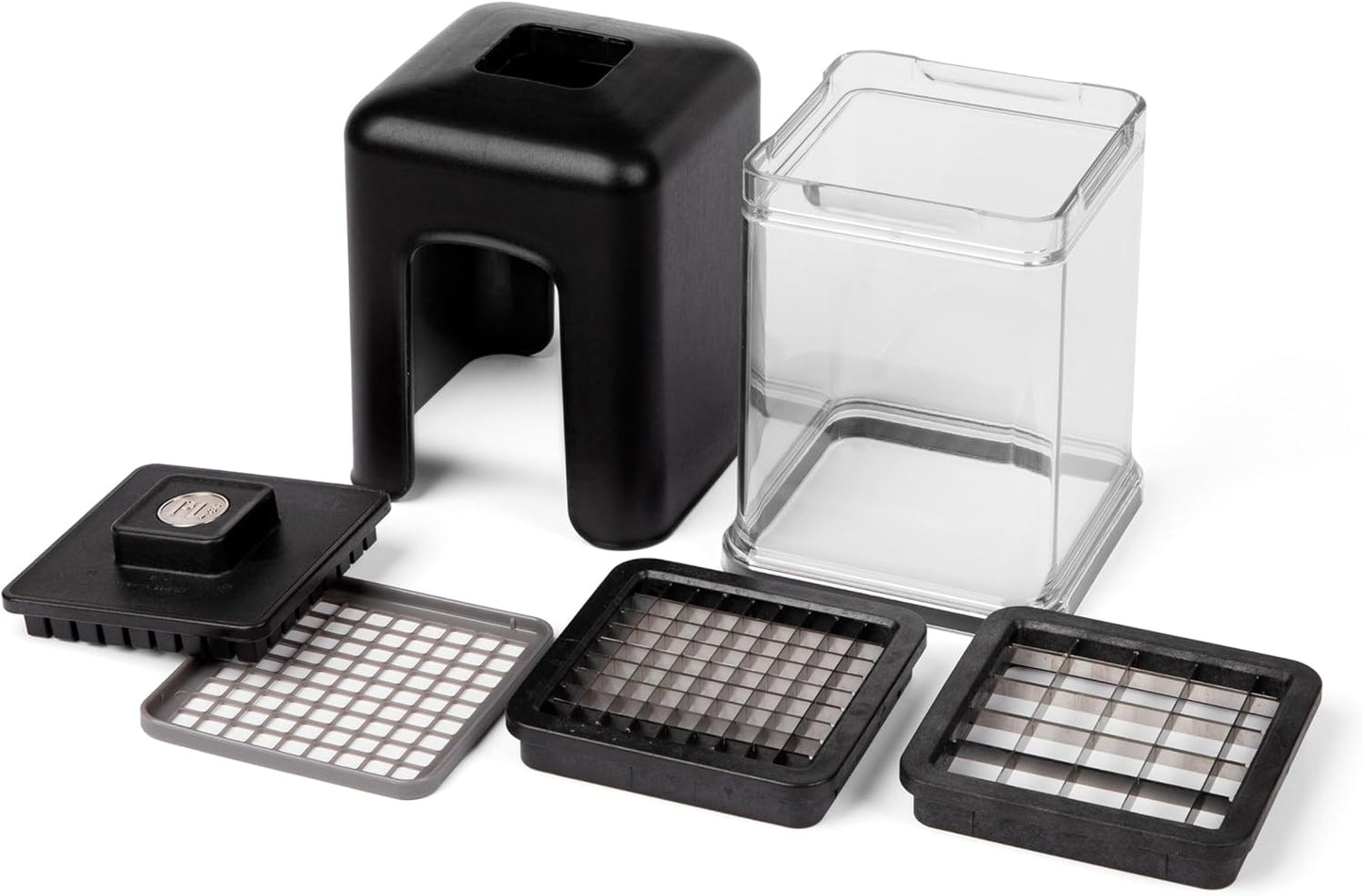 PL8 Professional Fry Cutter, Perfect Fries and Veggie Sticks in One Easy Motion, Includes Regular and Thick Cut Blades