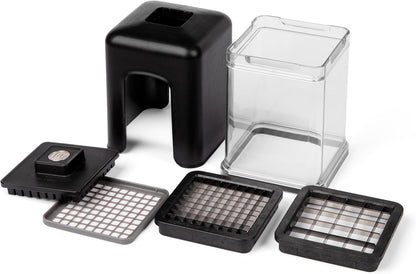 PL8 Professional Fry Cutter, Perfect Fries and Veggie Sticks in One Easy Motion, Includes Regular and Thick Cut Blades