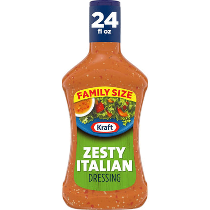Kraft Zesty Italian Dressing Family Size, 24 fl oz Bottle