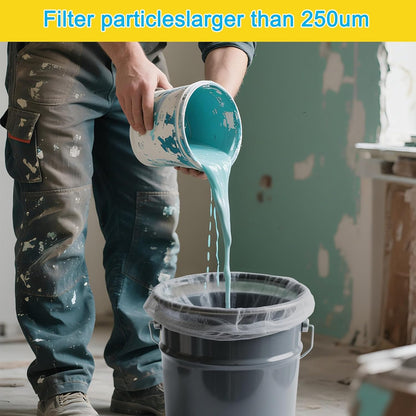 10 PCS Paint Filter Bags, 5 Gallon White Fine Mesh Strainer Bags, Elastic Top Opening Mesh Bag for Paint, Gardening & Hydroponics