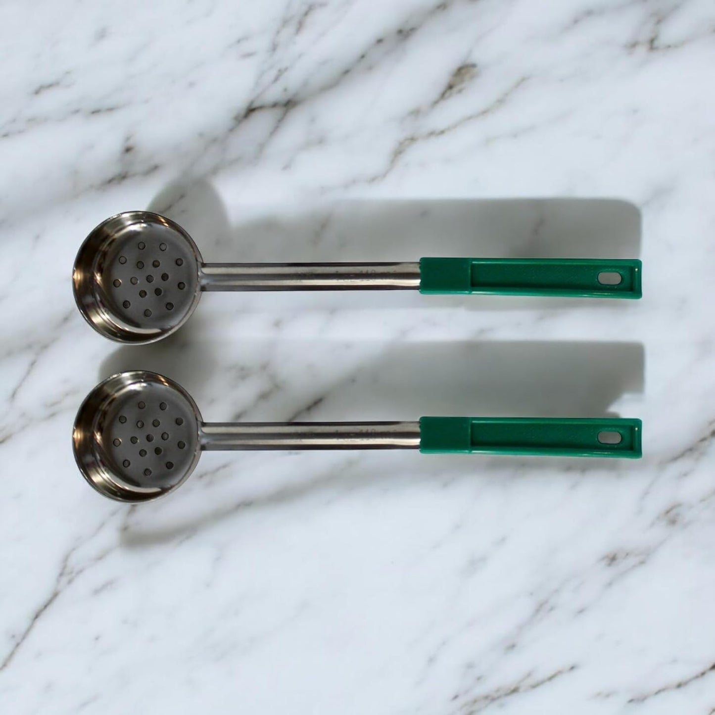 8 Ounce Solid Stainless Steel Portion Control Ladle Spoon for Measuring and Serving; Commercial Grade Serving Scoops [Pack of 2]