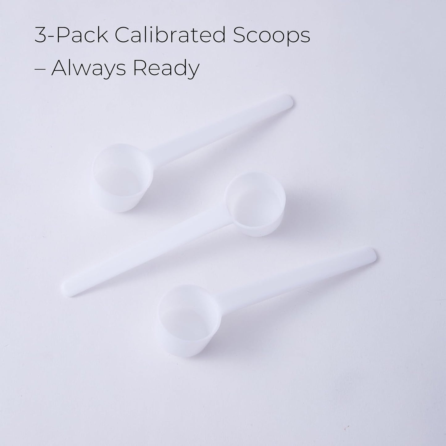 3-Pack 5g Scoop for Creatine – White Measuring Spoons Calibrated for Creatine Monohydrate Powder – Accurate 5 Gram Portion Scoop for Supplements, Pre-Workout, Gym Use, Fitness Routine