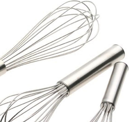Norpro Balloon Wire Whisk Set of 3 Stainless Steel Stir/Mix/Beat 6" /8"/ 10"