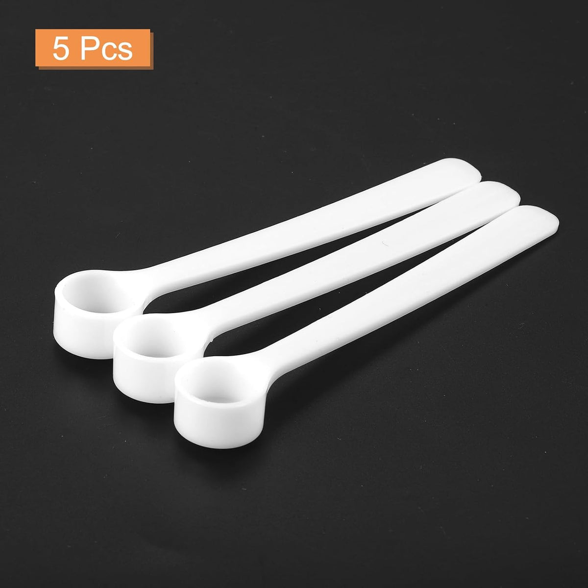 5Pcs Teaspoon Micro Scoops 500 Milligram Mini Powder Scoops Mini Measuring Spoons for Measuring Cosmetics Powders Coffee, White