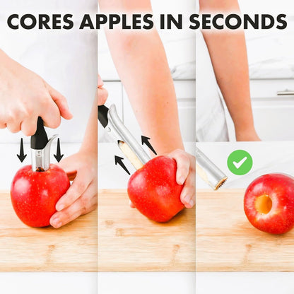 Apple Peeler Corer Slicer, Red, Manual Hand Crank, Suction Base, Plus Apple Corer Included Kitchen Tool