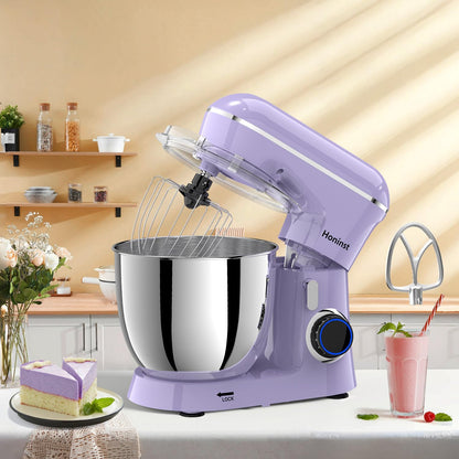 Honinst Stand Mixer, 6.5QT 10-Speed Tilt-Head Electric Stand Mixer, 3-In-1 Kitchen Mixer with Bowl, Dough Hook, Whisk and Beater, Food Mixer for Baking, Cake and Most Home Cooks, Black