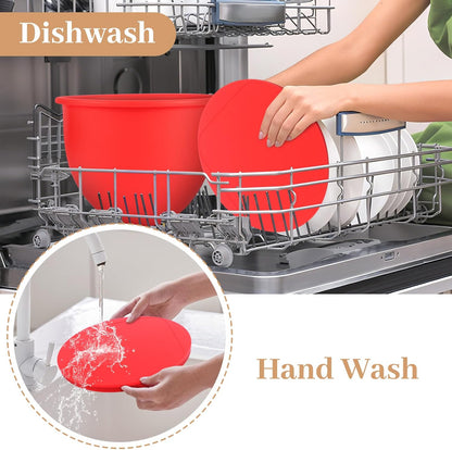 5QT Glass Bowl Compatible with KitchenAid 4.5 and 5-Quart Tilt Stand Mixers,Glass Mixing Bowl with Lid, Measurement Markers and Handle