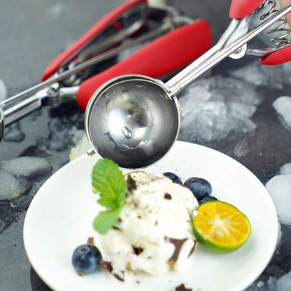 Ice Cream Scoop, 18/8 Stainless Steel Cookie Scoop, Cookie Scoops for Baking, 2 Tbsp/ 30 ml/ 1 oz Cookie Dough Scoop, Ice Cream Scooper with Trigger Release, Cookie Scooper for Baking