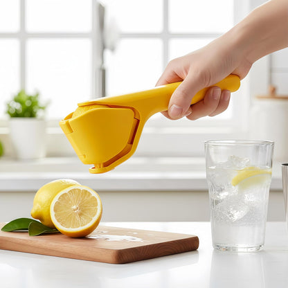 Lemon Squeezer Juicer Handheld, Max Juice Extraction Lemon Press Squeezer, Effortless Hand Citrus Squeezer With Built-In Strainer, Use For Lemon&Lime&Fruits&Orange&Cirtus Yellow