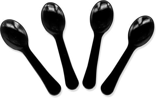 Extra Sturdy, Gmark 100pc 3" Taster Spoons Plastic Mini Spoons, Extra Sturdy, BPA Free, For Ice Cream, Dessert, White 1 Box Set GM1002F