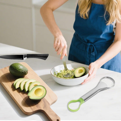 Avocado Slicer Tool 3 in 1, Stainless Steel Avocado Cutter Tool Set, Avocado Masher & Avocado Peeler Tools, Multi-Function Avocado Smasher Tools for Slicing, Scooping and Pit Removal