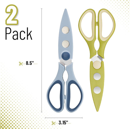 Mr. Pen- All Purpose Kitchen Shears with Protective Sheath, 8 Inch, Dishwasher Safe, Stainless Steel Food Scissors with Micro-Serrated Blades, Soft Grip Comfort Handle, Durable Utility Kitchen Shears