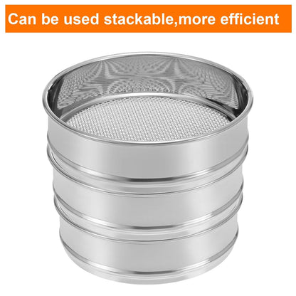 PATIKIL 10 Mesh Lab Sieve, 8" Diameter Test Sieve 304 Stainless Steel Wire Cloth (2mm) for Industrial Laboratory