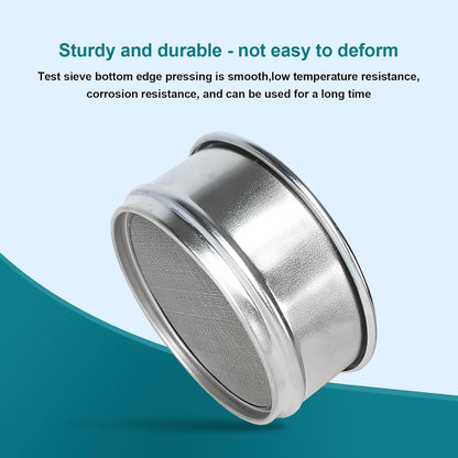 304 Stainless Steel Mesh Lab Sieve, 325 Mesh (0.045mm) Aperture Test Sieve, 4inch(10cm) Economy Standard Analysis Sample Test Sieves for Industrial Laboratory Homes - Colors A