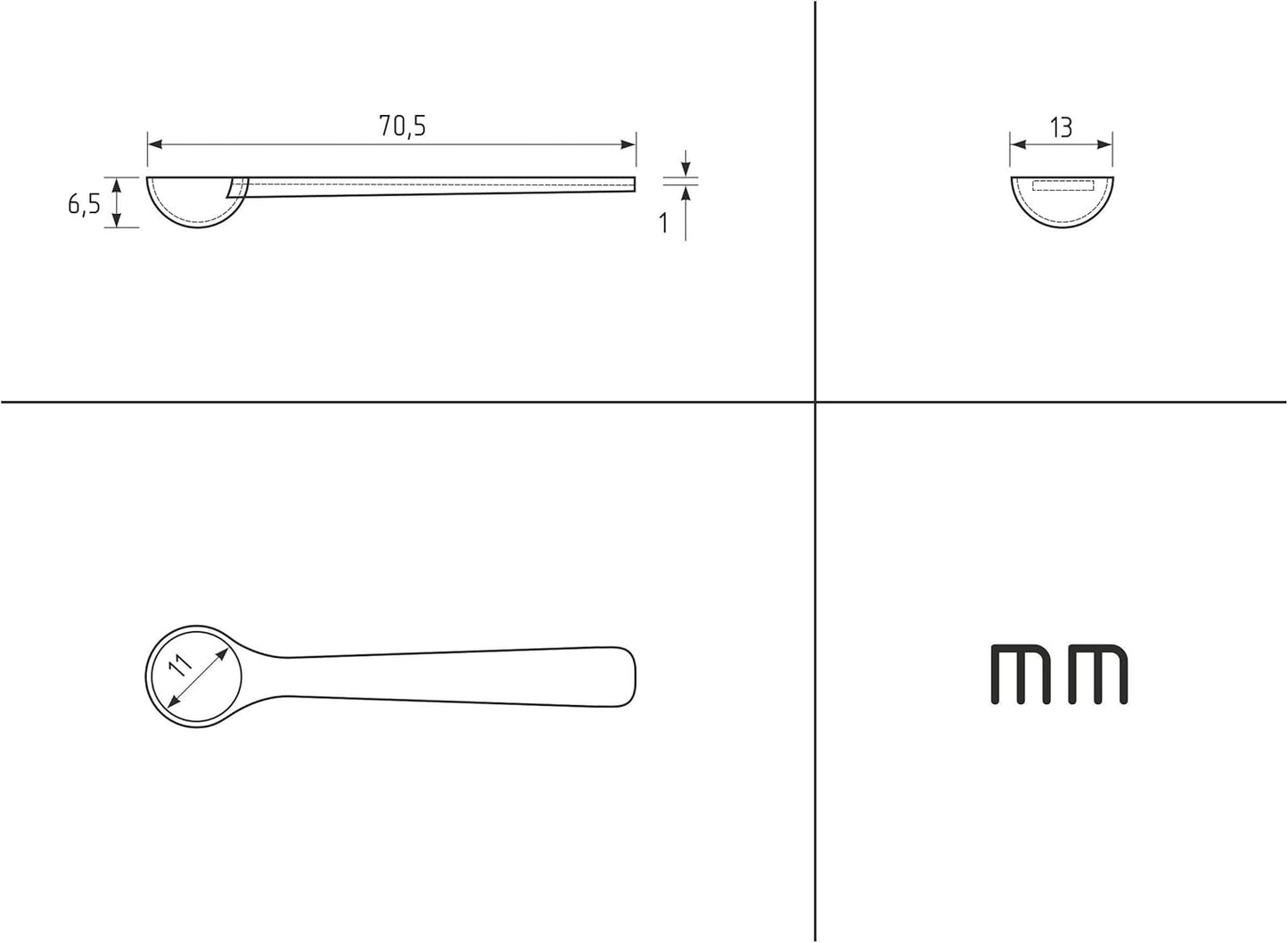 1g Plastic Measuring Spoons (2ml) – Pack of 10 Mini Scoops for Protein Poweder, Baby Formula, Baking, Coffee, Supplements – Approx. 1/5 Teaspoon Scoop (tsp)