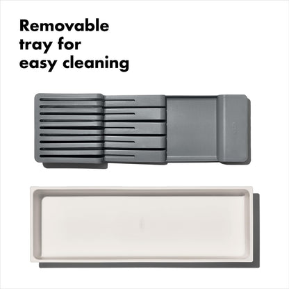 OXO Good Grips Kitchen Drawer, Expandable Utensil Organizer, White