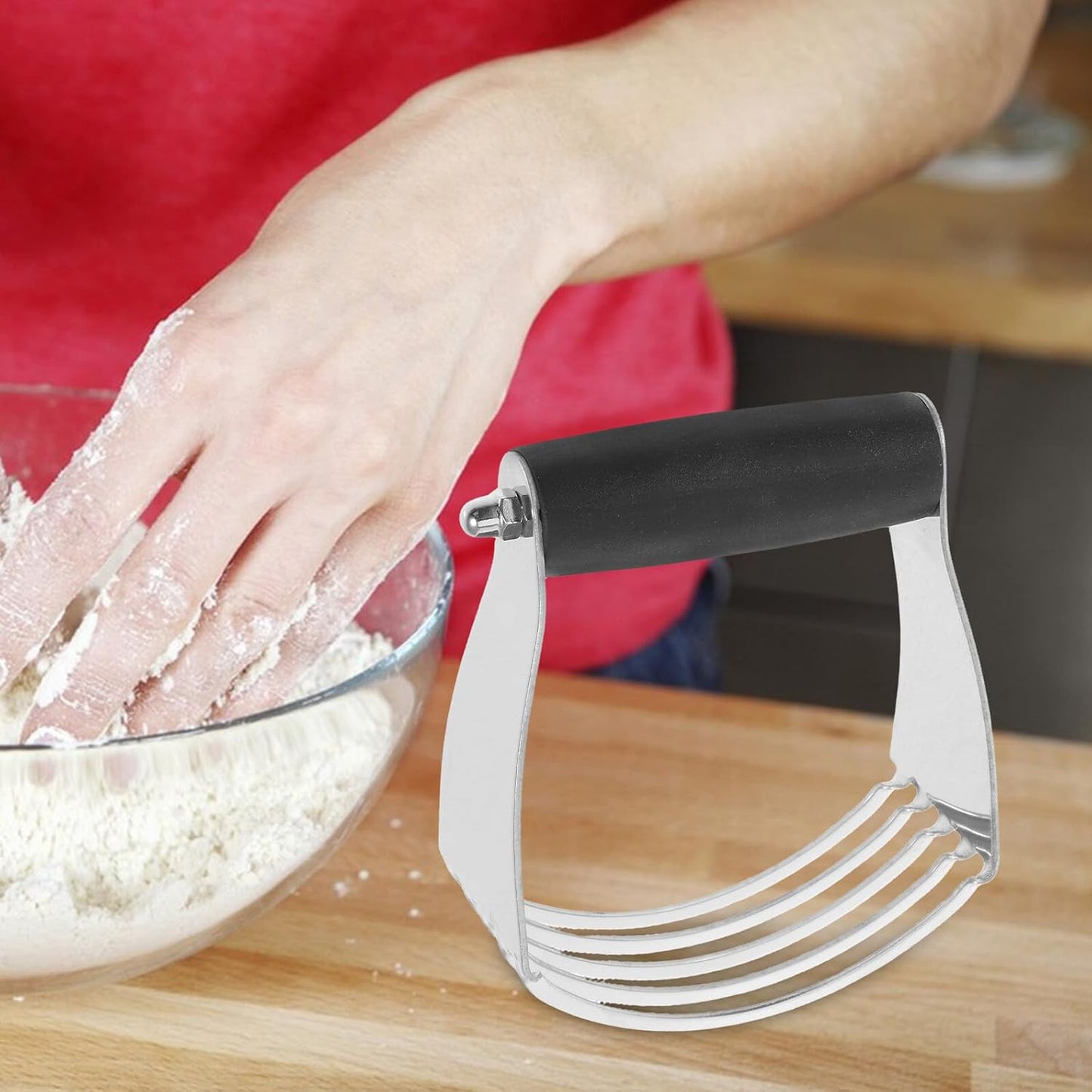 Stainless Steel Dough Blender Heavy Duty Pastry Cutter for Effortless Mixing and Cutting Kitchen Tool for Baking Pastries Pies Cookies User-friendly Design for Home and